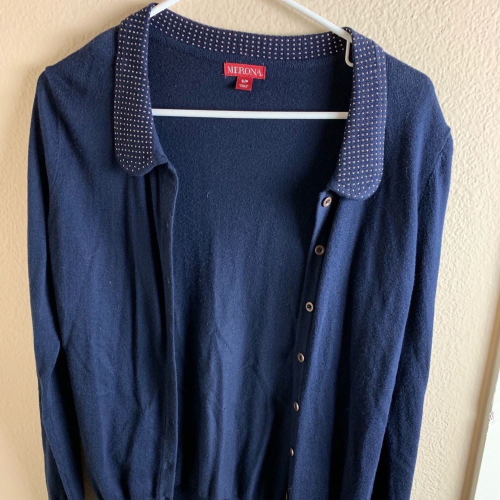 Blue cardigan